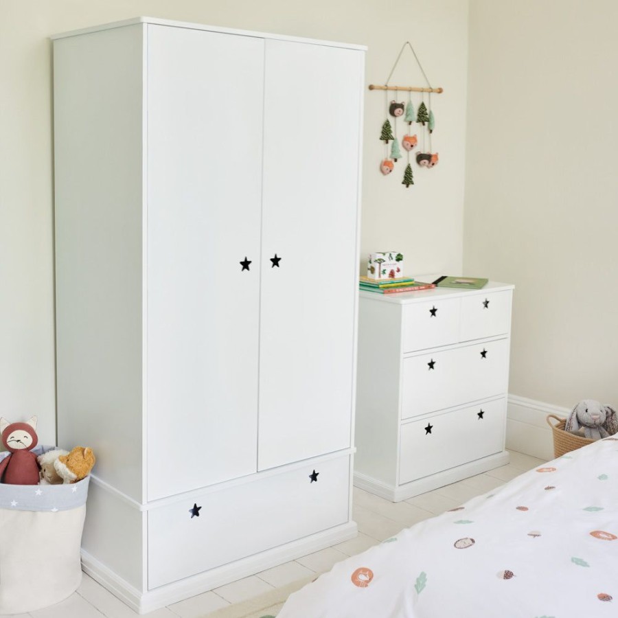 Nursery Great Little Trading Co. Nursery Storage | Star Bright Wardrobe, Bright White