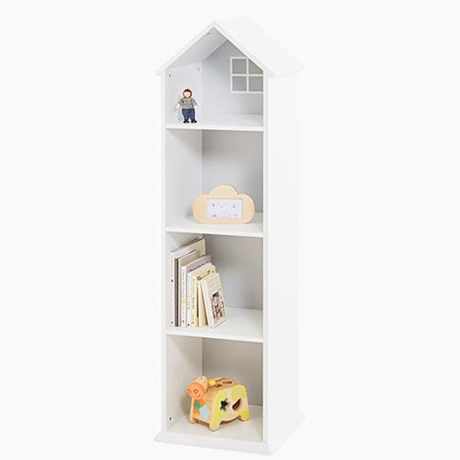 Storage Great Little Trading Co. Bedroom Storage | Townhouse Bookcase, Cloud Grey Bright White With Cloud Grey Back Panel