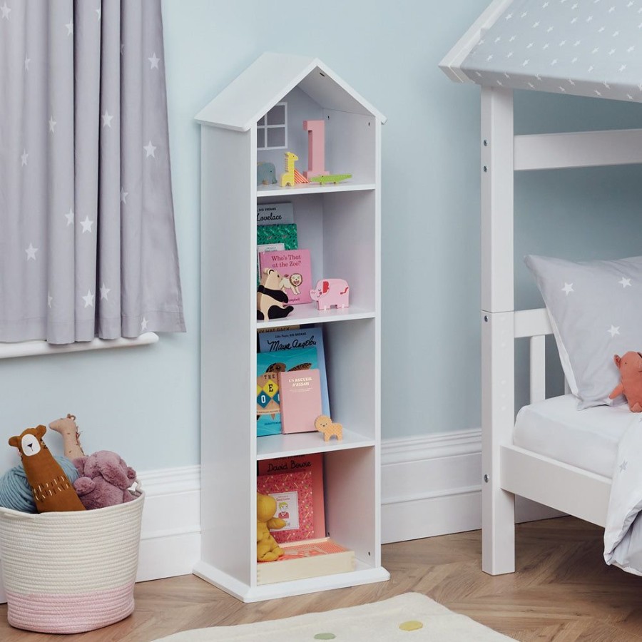 Storage Great Little Trading Co. Bedroom Storage | Townhouse Bookcase, Cloud Grey Bright White With Cloud Grey Back Panel