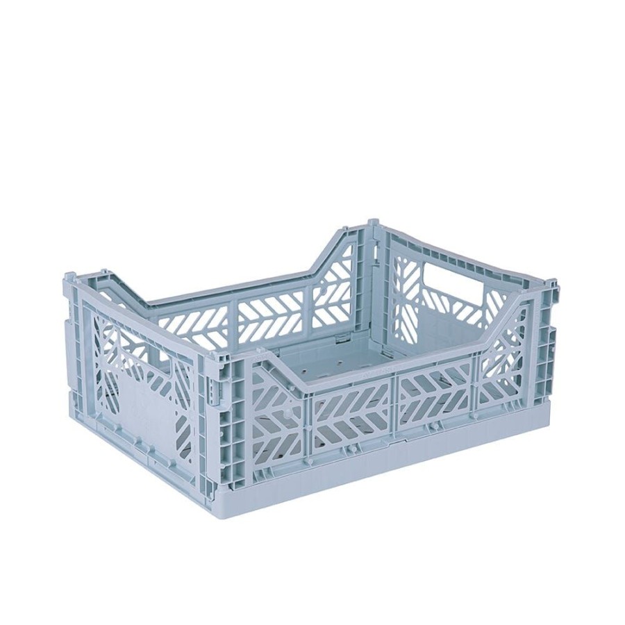 Nursery Great Little Trading Co. Nursery Storage | Aykasa Midi Folding Crate, Pale Blue