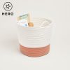 Storage Great Little Trading Co. Storage Baskets & Cubes | Rope Storage Basket, Ivory And Terracotta Burnt Orange