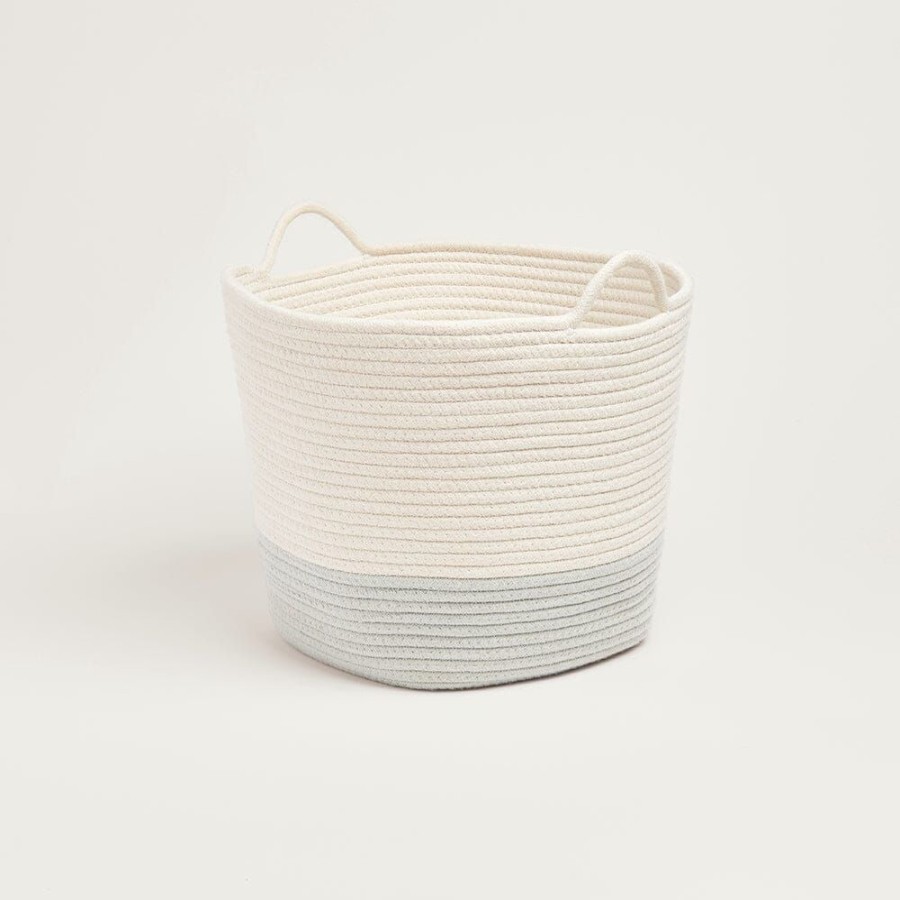 Accessories Great Little Trading Co. Nursery Accessories | Rope Storage Basket, Ivory Sage