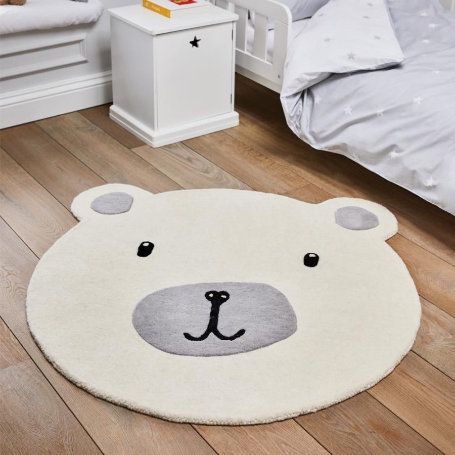 Accessories Great Little Trading Co. Rugs | Children'S Animal Rug, Bear Ivory