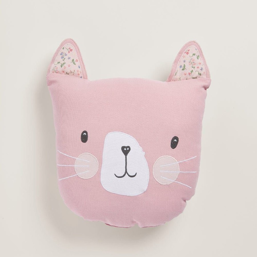 Beds & Mattresses Great Little Trading Co. Bedding Sets | Children'S Animal Cushion, Cat Pink