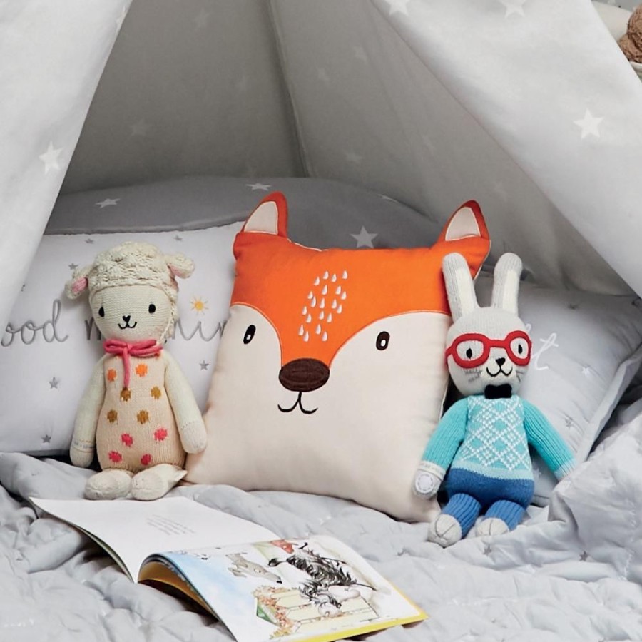 Beds & Mattresses Great Little Trading Co. Bedding Sets | Children'S Animal Cushion, Fox Orange