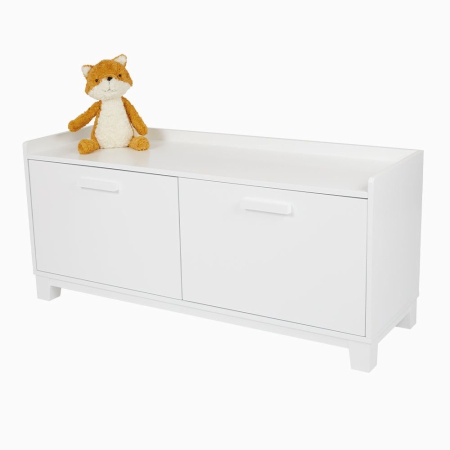 Furniture Great Little Trading Co. Chairs & Benches | Blake Storage Bench, White Bright White