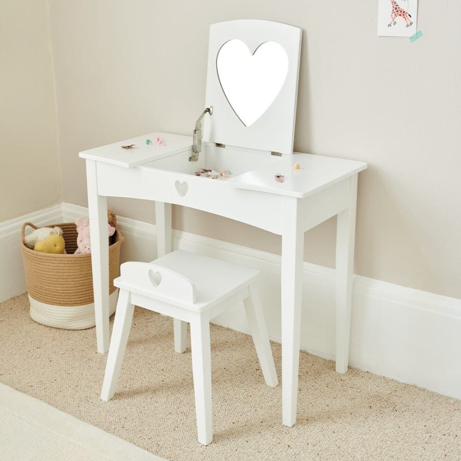 Furniture Great Little Trading Co. Tables & Play Tables | Sweetheart Dressing Table & Stool, White