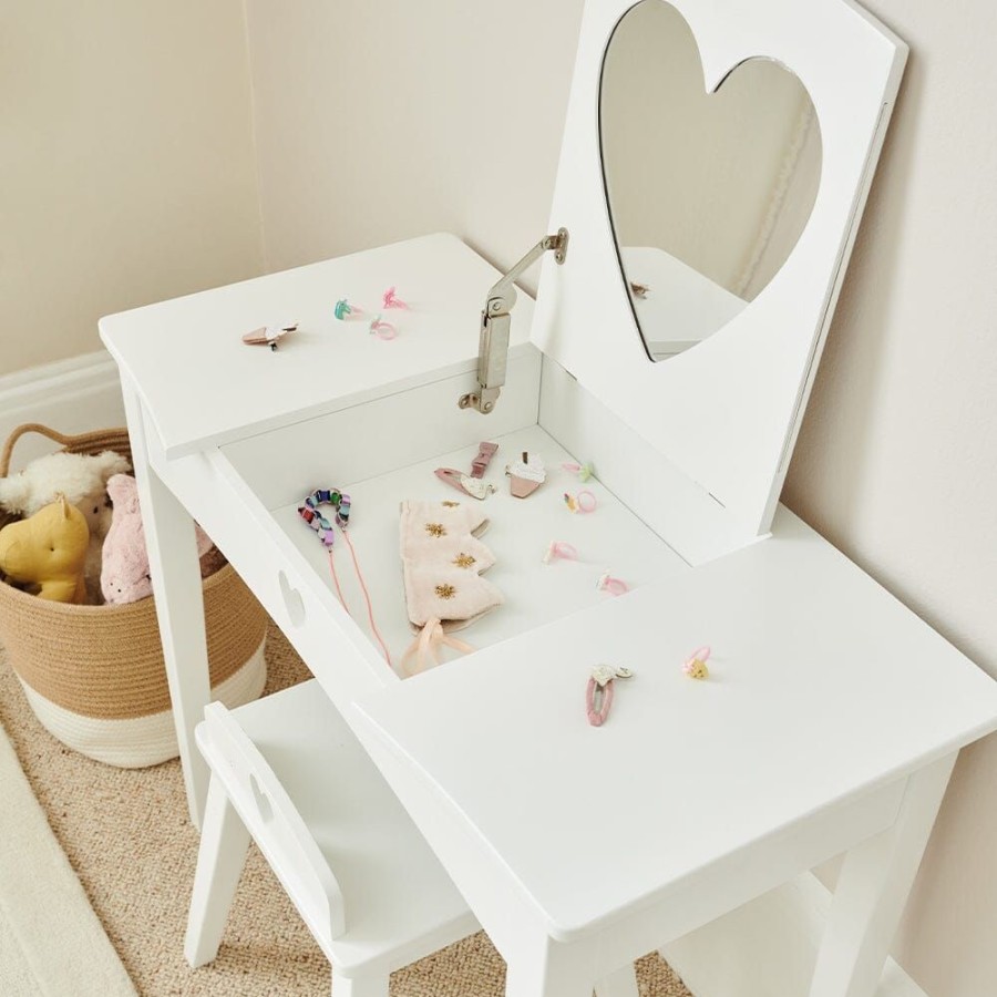 Furniture Great Little Trading Co. Tables & Play Tables | Sweetheart Dressing Table & Stool, White