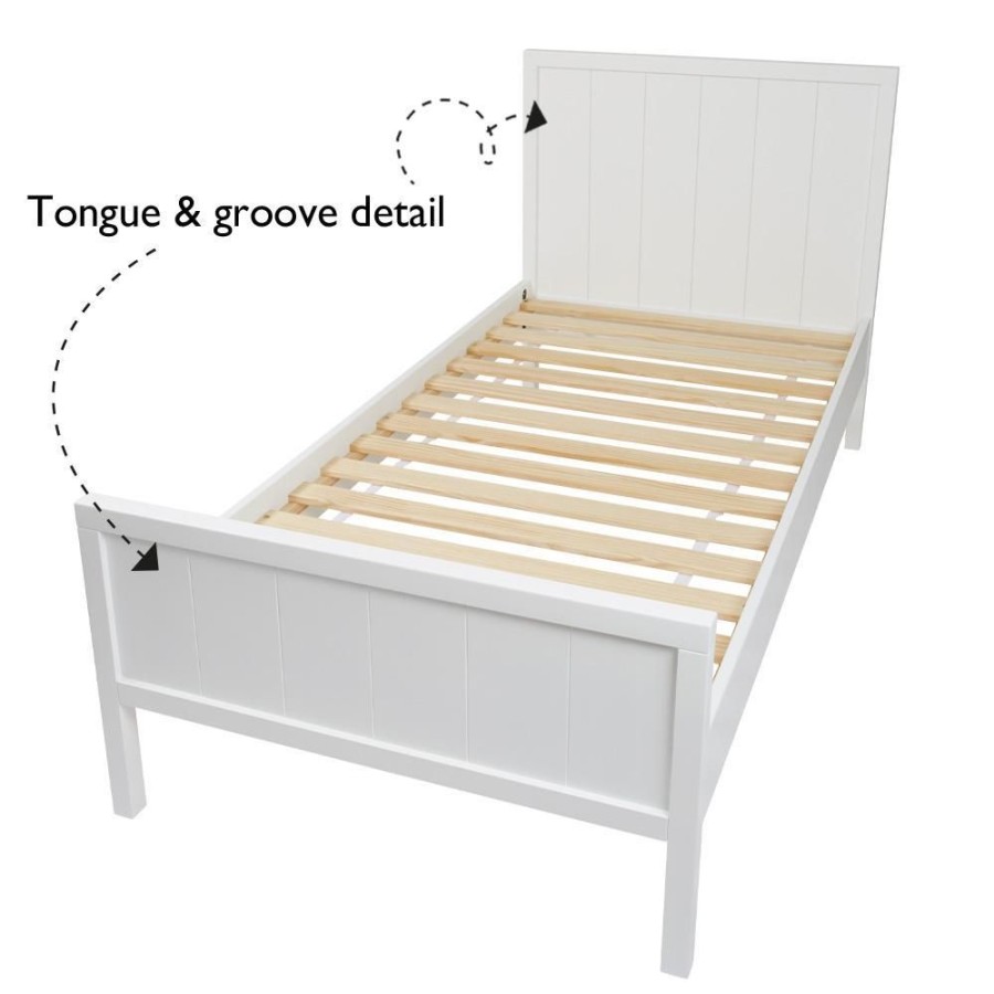 Furniture Great Little Trading Co. Beds | Lulworth Single Bed, White