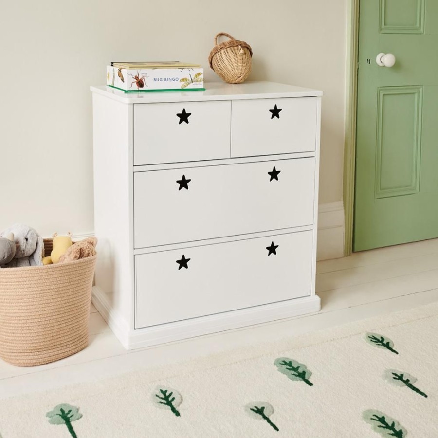 Nursery Great Little Trading Co. Nursery Storage | Star Bright Chest Of Drawers, Bright White