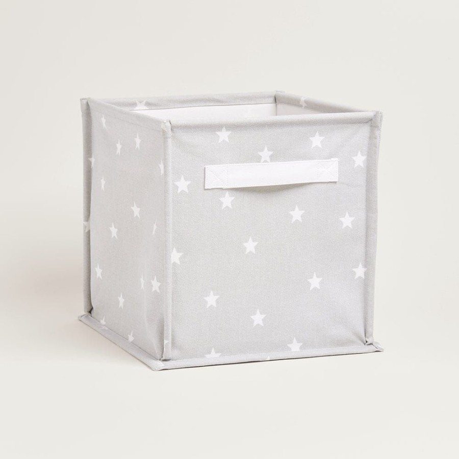 Storage Great Little Trading Co. Storage Baskets & Cubes | Canvas Storage Cube, Stardust Grey