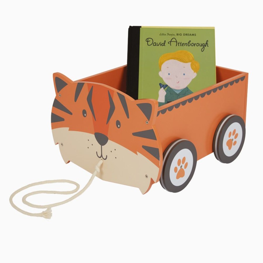 Storage Great Little Trading Co. Small Storage | Animal Book Cart, Tiger Orange