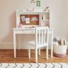 Furniture Great Little Trading Co. Desks & Accessories | Junior Whittington Wooden Desk Chair, White Bright White