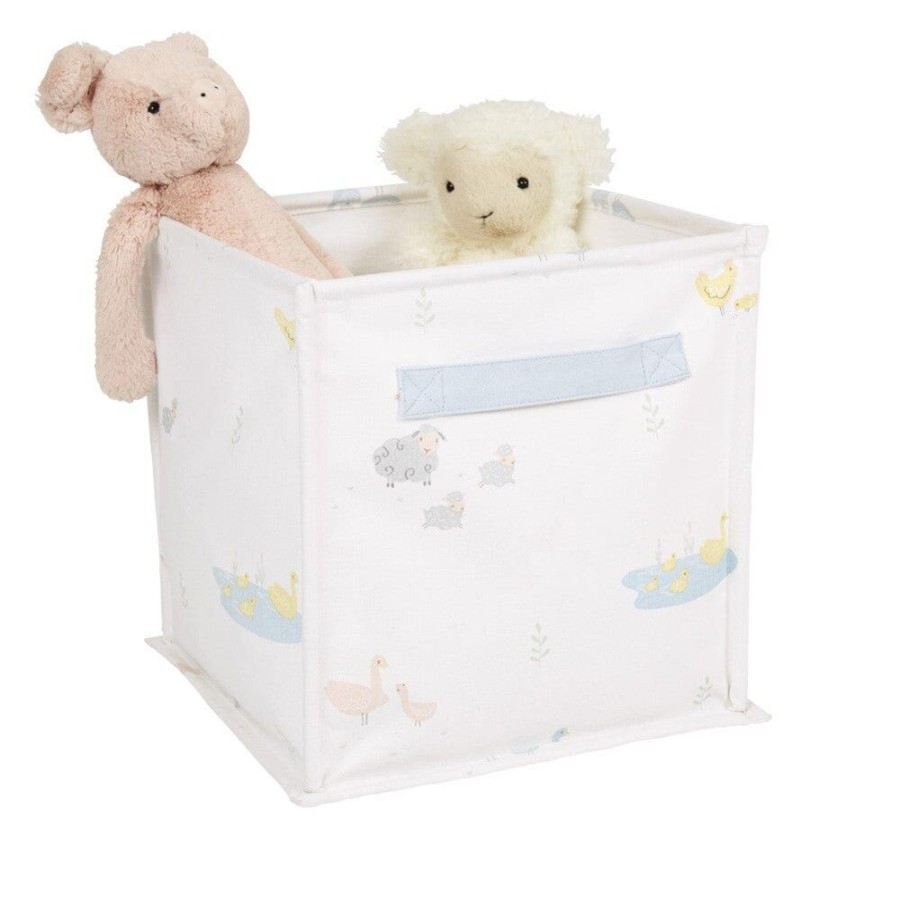 Nursery Great Little Trading Co. Nursery Essentials | Canvas Storage Cube, Day At The Farm White