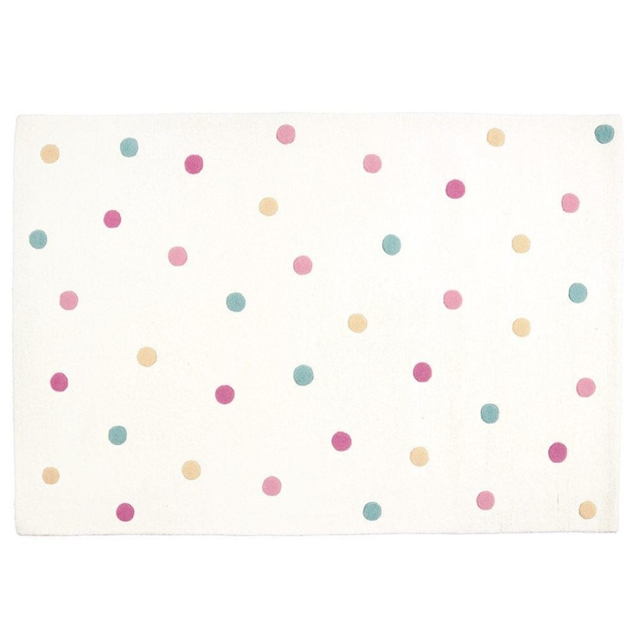 Accessories Great Little Trading Co. Rugs | Pastel Spot Rug, 180 X 120 (Cm) Cream