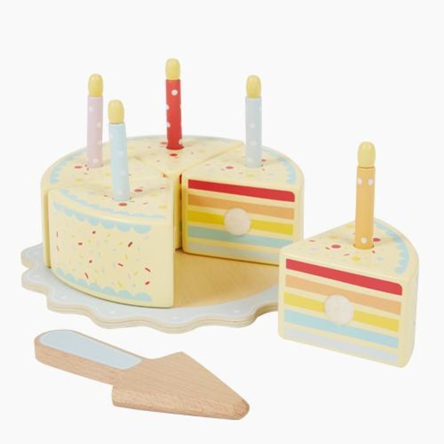 Toys Great Little Trading Co. Wooden Toys | Wooden Rainbow Birthday Cake Multi