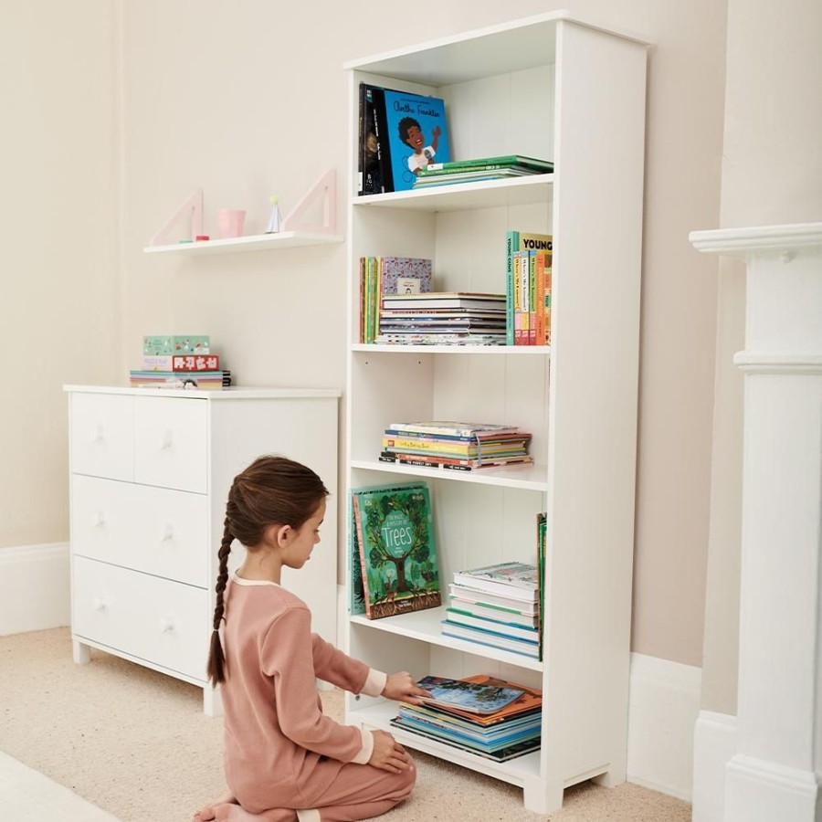 Storage Great Little Trading Co. Bedroom Storage | Crompton Tall Bookcase In White