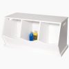 Storage Great Little Trading Co. Storage Benches | Triple Stacking Wooden Toy Storage Trunk, Bright White