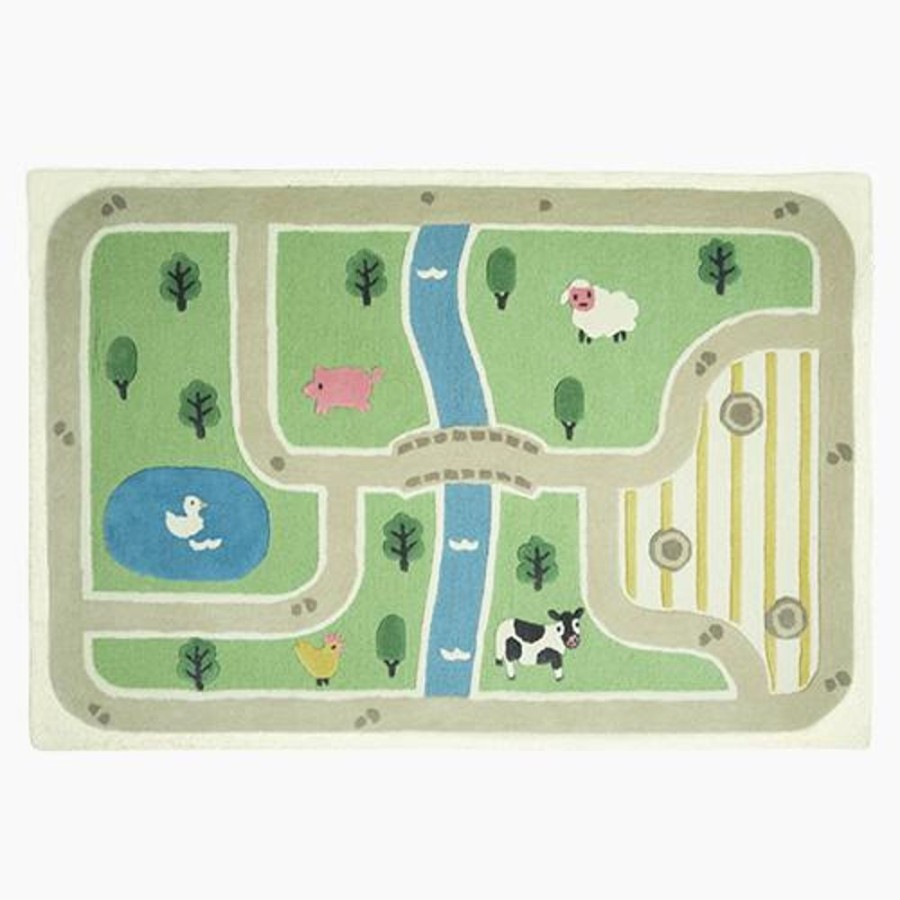 Accessories Great Little Trading Co. Rugs | Day At The Farm Rug, 180 X 120 (Cm) Multi