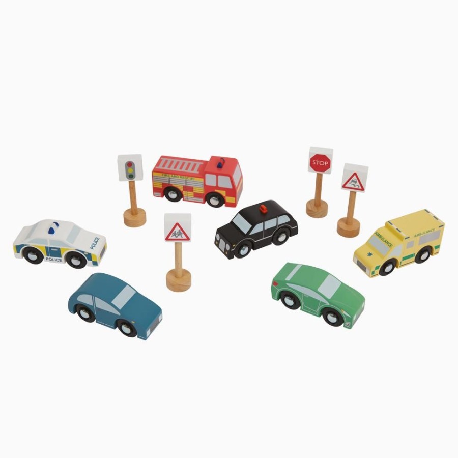 Toys Great Little Trading Co. Wooden Toys | Wooden Cars & Vehicles Set Multi