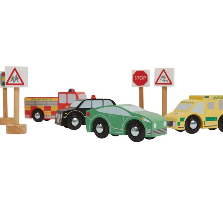 Toys Great Little Trading Co. Wooden Toys | Wooden Cars & Vehicles Set Multi