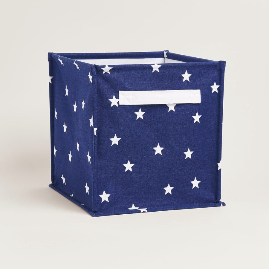 Storage Great Little Trading Co. Storage Baskets & Cubes | Canvas Storage Cube, Stardust Navy