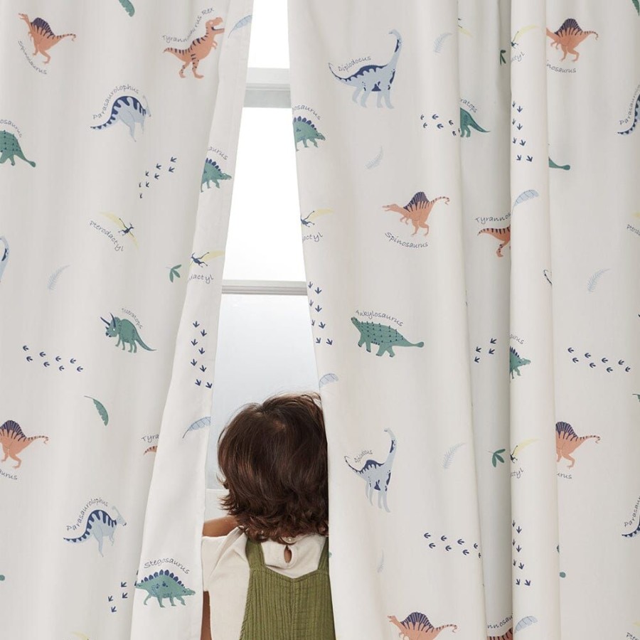 Accessories Great Little Trading Co. Blackout Curtains | Children'S Easy-Care Blackout Curtains - Dinosaur Explorer, W165 X L137 (Cm) Multi