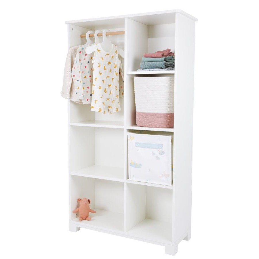 Nursery Great Little Trading Co. Nursery Storage | Open Wardrobe & Storage Unit White