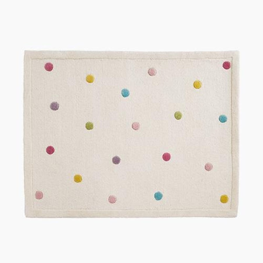 Accessories Great Little Trading Co. Rugs | Confetti Spot Rug, 120 X 90 (Cm) White