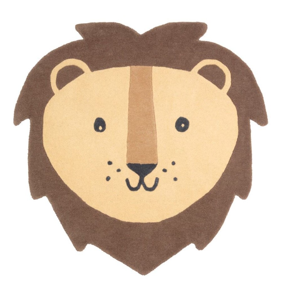 Accessories Great Little Trading Co. Rugs | Children'S Animal Rug, Lion Beige