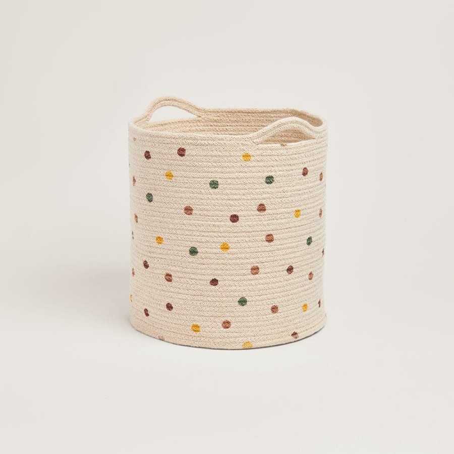 Storage Great Little Trading Co. Cube Storage | Woven Storage Basket, Pastel Spot Ivory