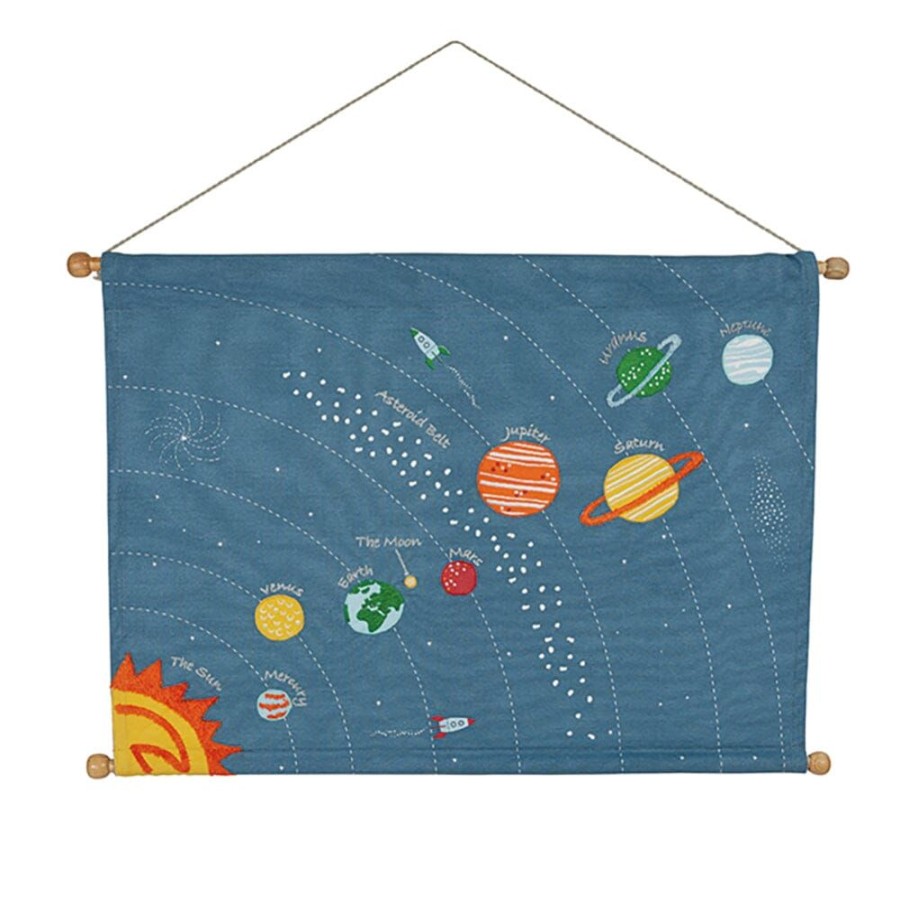 Accessories Great Little Trading Co. Height Charts & Wall Art | Wall Hanging, Space Explorer Blue