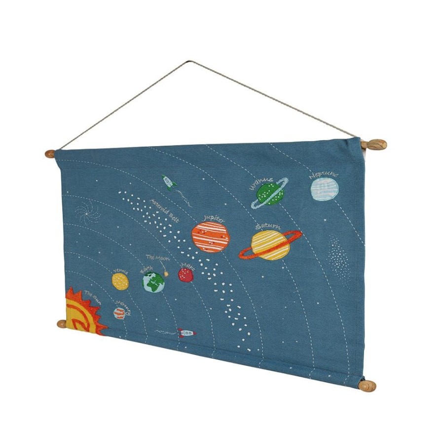 Accessories Great Little Trading Co. Height Charts & Wall Art | Wall Hanging, Space Explorer Blue