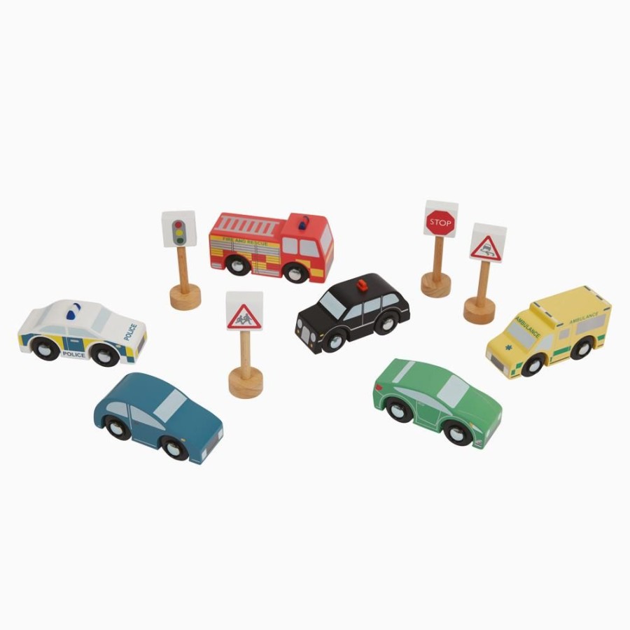 Toys Great Little Trading Co. Cars & Animals | Wooden Cars & Vehicles Set Multi