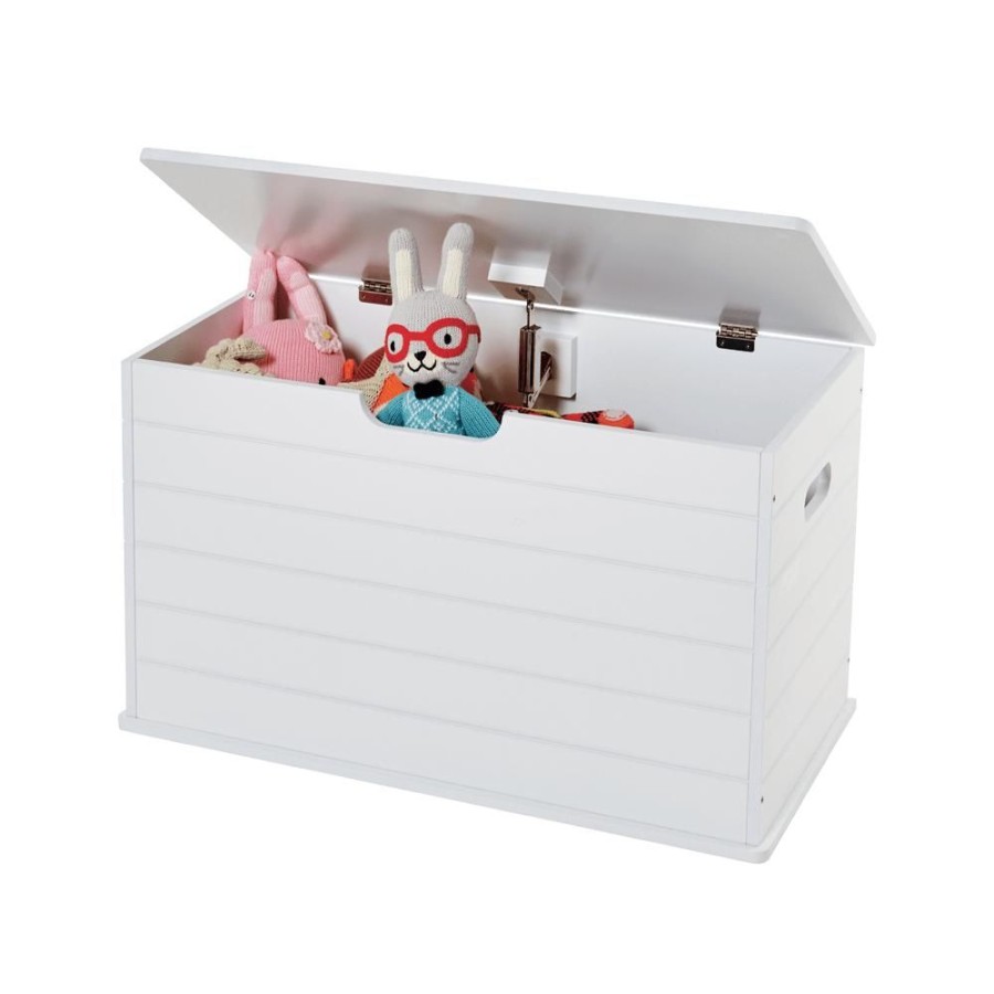 Nursery Great Little Trading Co. Nursery Storage | Small Wooden Toy Box, White Bright White