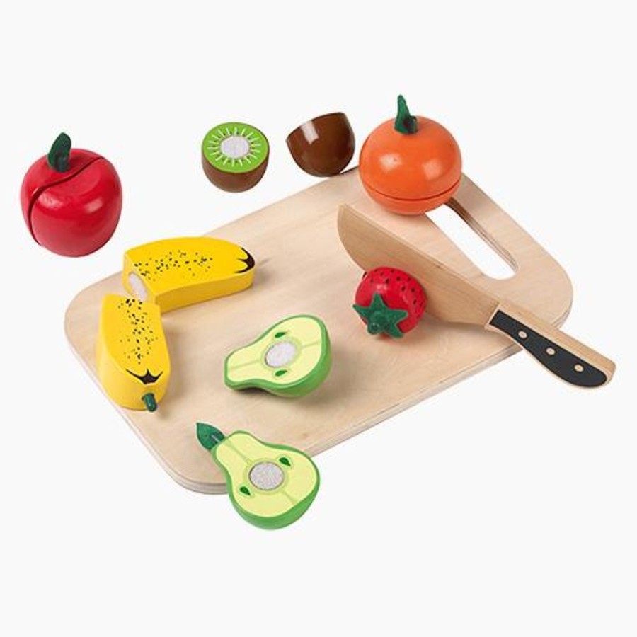 Toys Great Little Trading Co. Play Shops & Cafes | Wooden Cutting Fruit Set