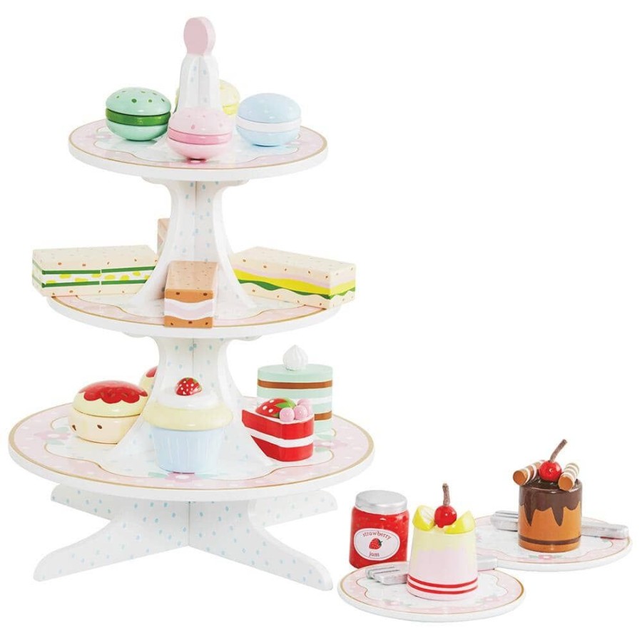 Toys Great Little Trading Co. Play Food | Wooden Afternoon Tea Set