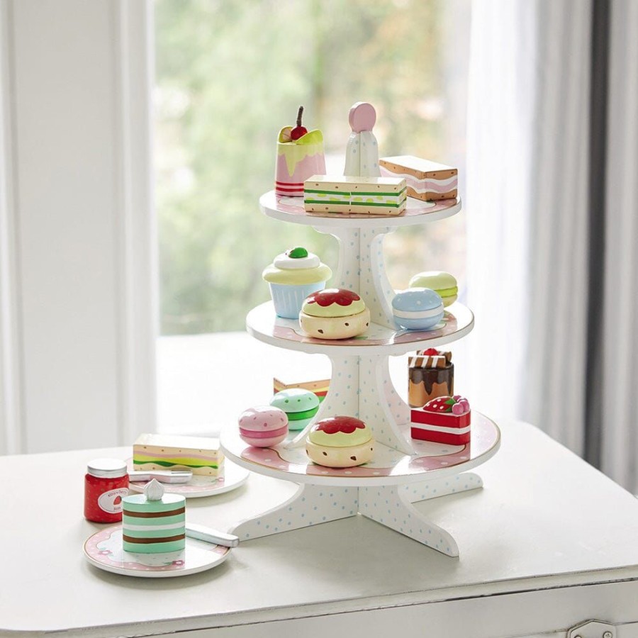 Toys Great Little Trading Co. Play Food | Wooden Afternoon Tea Set